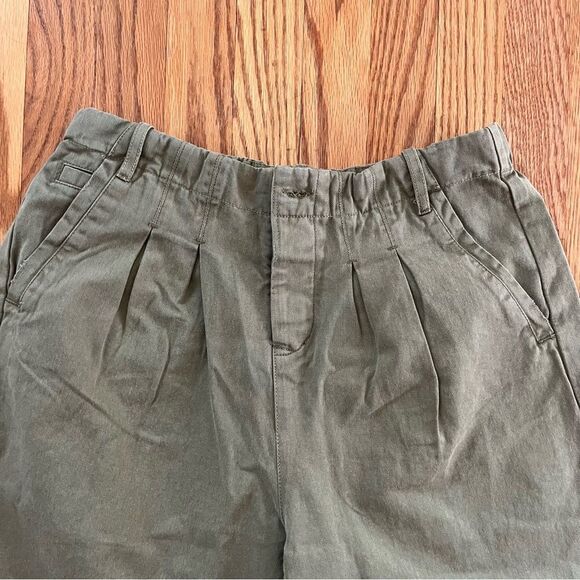 NWT Free People Hard Rain Gaucho Cropped Cargo Pants Washed Pine Size 0 - Picture 8 of 13